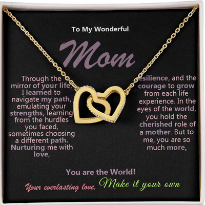 Personalized Interlocking Heart Necklace – Meaningful Jewelry Gift for Mom’s Birthday or Mother’s Day!