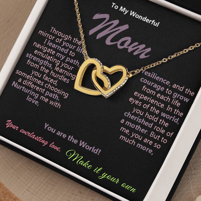 Personalized Interlocking Heart Necklace – Meaningful Jewelry Gift for Mom’s Birthday or Mother’s Day!