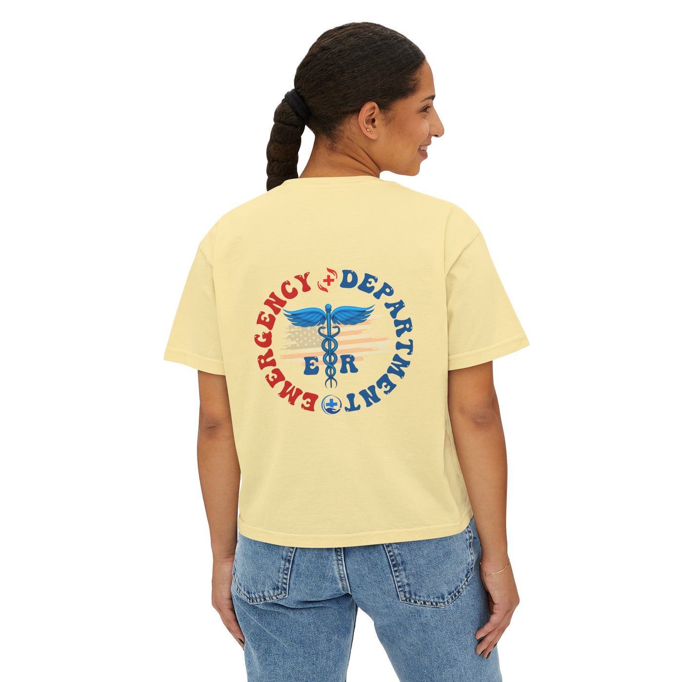 Women's Boxy Tee| Emergency Department 4th Of July Shirt, Limited Independence Day Tee Top