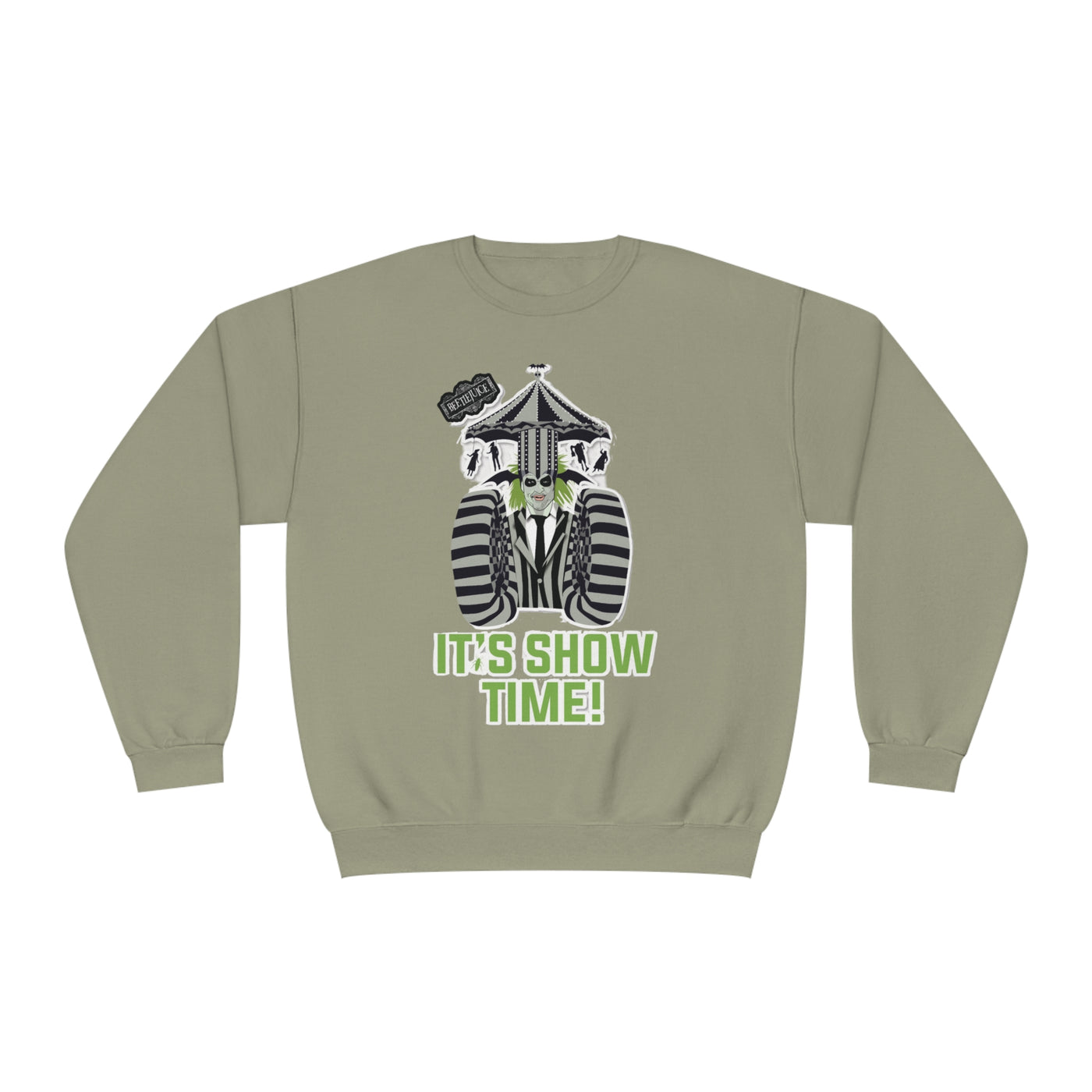 Unisex NuBlend® Crewneck Sweatshirt,Unleash Your Unique Style: Custom BeetleJuice Sweatshirt for a Spook-tacular Halloween,Halloween Party Sweatshirt, Halloween Gift, Fall Sweatshirt,Fall Gift