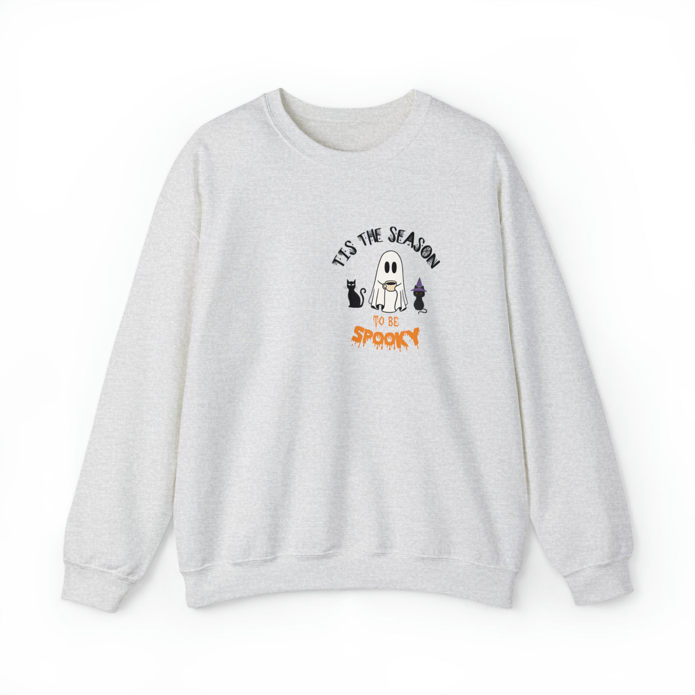 Unisex Cute Spooky Coffee Sweatshirt – Perfect for Fall, Halloween, and Coffee Lovers!