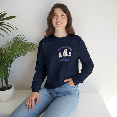 Unisex Cute Spooky Coffee Sweatshirt – Perfect for Fall, Halloween, and Coffee Lovers!