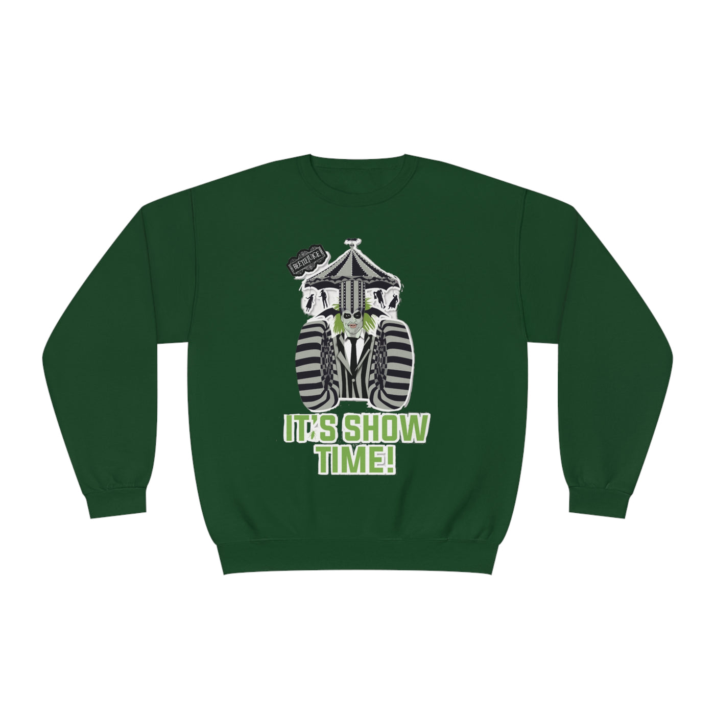 Unisex NuBlend® Crewneck Sweatshirt,Unleash Your Unique Style: Custom BeetleJuice Sweatshirt for a Spook-tacular Halloween,Halloween Party Sweatshirt, Halloween Gift, Fall Sweatshirt,Fall Gift