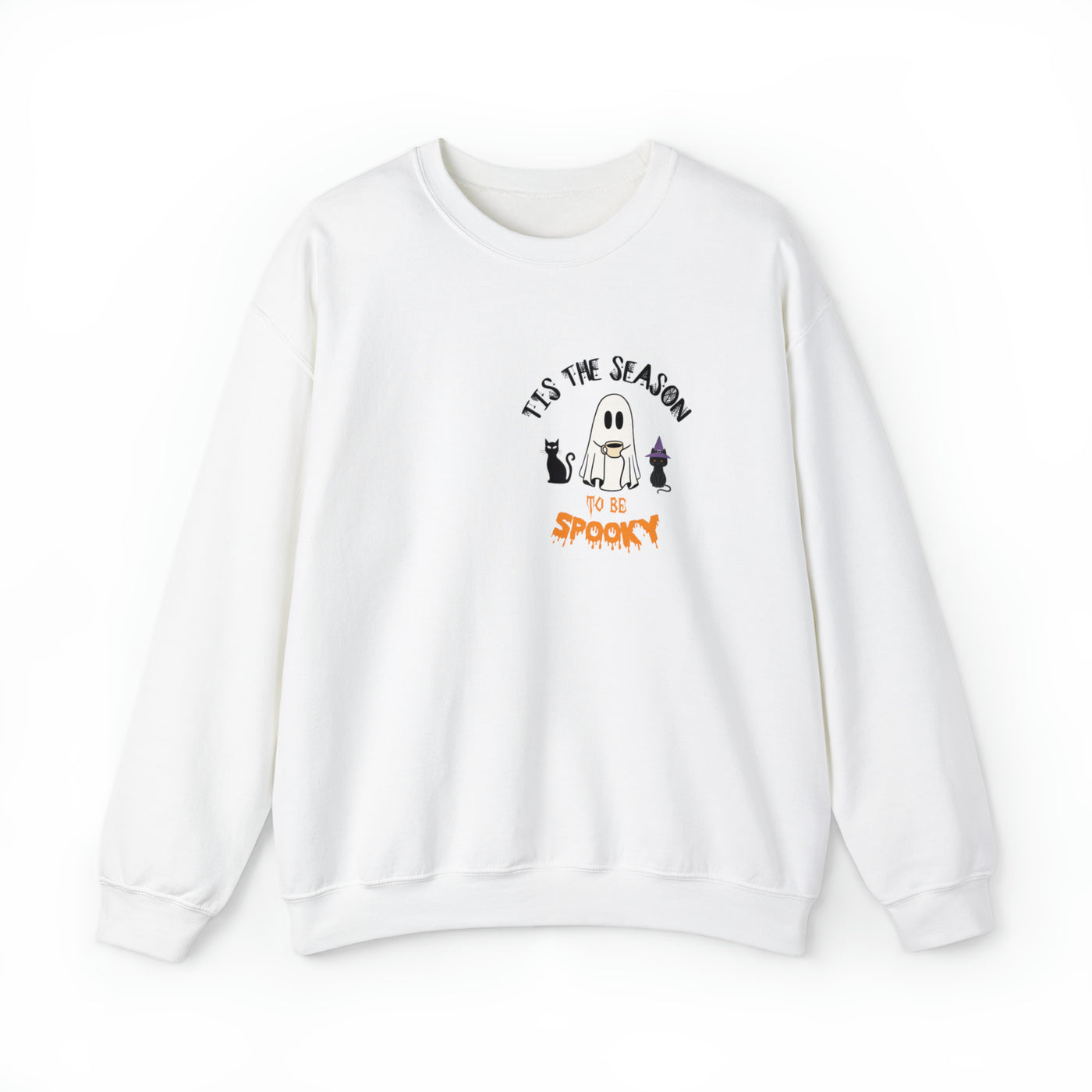 Unisex Cute Spooky Coffee Sweatshirt – Perfect for Fall, Halloween, and Coffee Lovers!