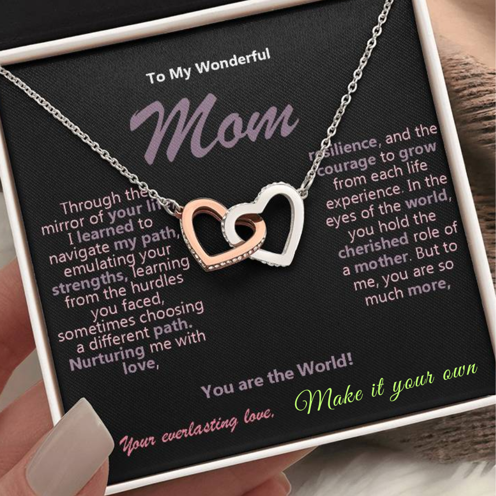 Personalized Interlocking Heart Necklace – Meaningful Jewelry Gift for Mom’s Birthday or Mother’s Day!