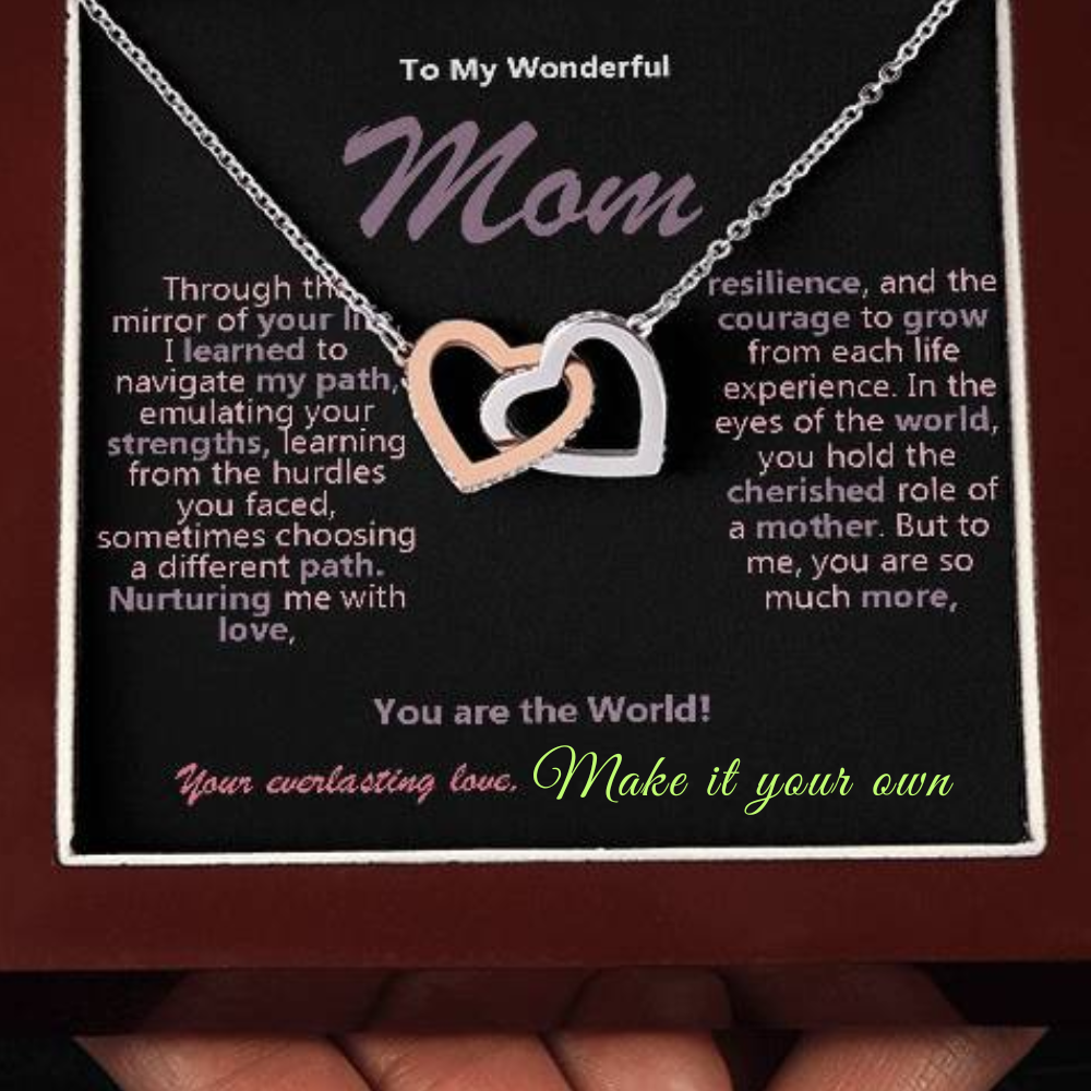 Personalized Interlocking Heart Necklace – Meaningful Jewelry Gift for Mom’s Birthday or Mother’s Day!