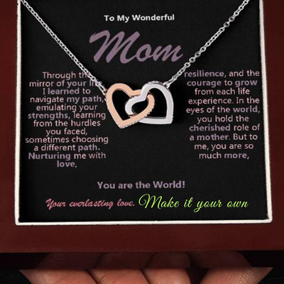 Personalized Interlocking Heart Necklace – Meaningful Jewelry Gift for Mom’s Birthday or Mother’s Day!