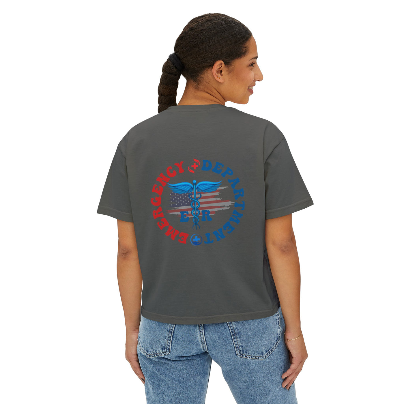 Women's Boxy Tee| Emergency Department 4th Of July Shirt, Limited Independence Day Tee Top