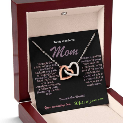 Personalized Interlocking Heart Necklace – Meaningful Jewelry Gift for Mom’s Birthday or Mother’s Day!