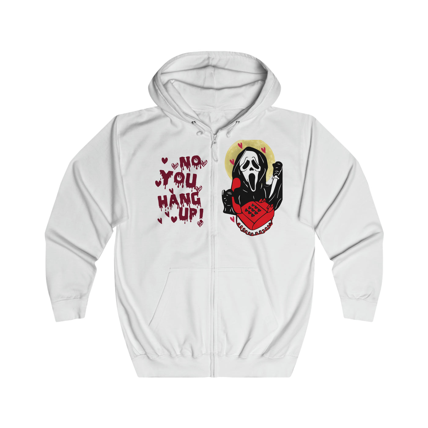 Scream, Halloween Hoodies, Halloween Sweatshirt Gifts, No You Hang Up Couples Hoodie, Trick or Treat, Funny Halloween Hoodie ,Funny Sceam quote Hoodie, Trendy HoodieUnisex Full Zip Hoodie