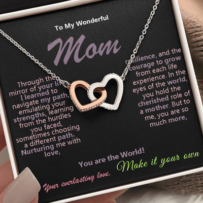 Personalized Interlocking Heart Necklace – Meaningful Jewelry Gift for Mom’s Birthday or Mother’s Day!