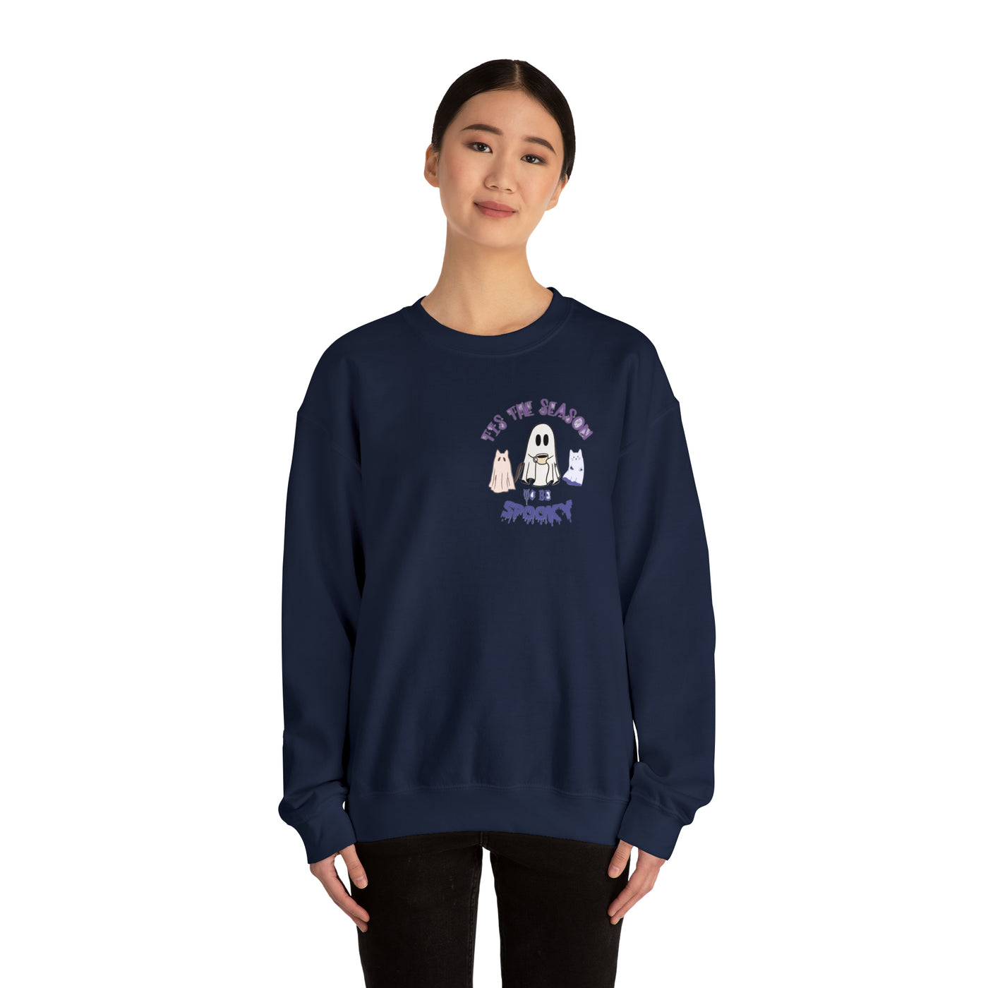 Unisex Cute Spooky Coffee Sweatshirt – Perfect for Fall, Halloween, and Coffee Lovers!