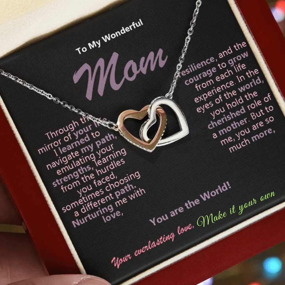 Personalized Interlocking Heart Necklace – Meaningful Jewelry Gift for Mom’s Birthday or Mother’s Day!