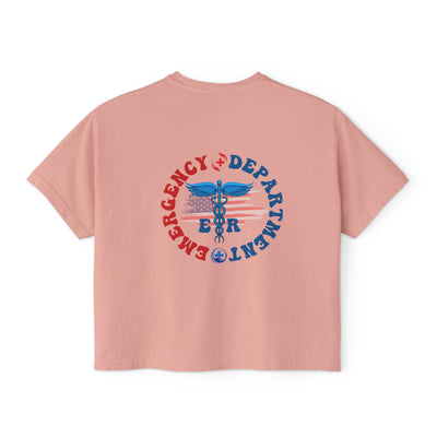 Women's Boxy Tee| Emergency Department 4th Of July Shirt, Limited Independence Day Tee Top