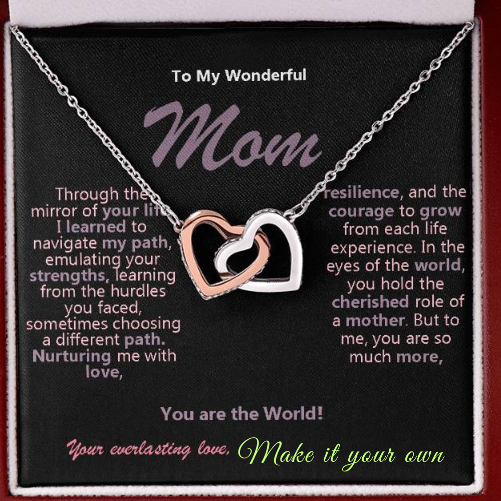 Personalized Interlocking Heart Necklace – Meaningful Jewelry Gift for Mom’s Birthday or Mother’s Day!