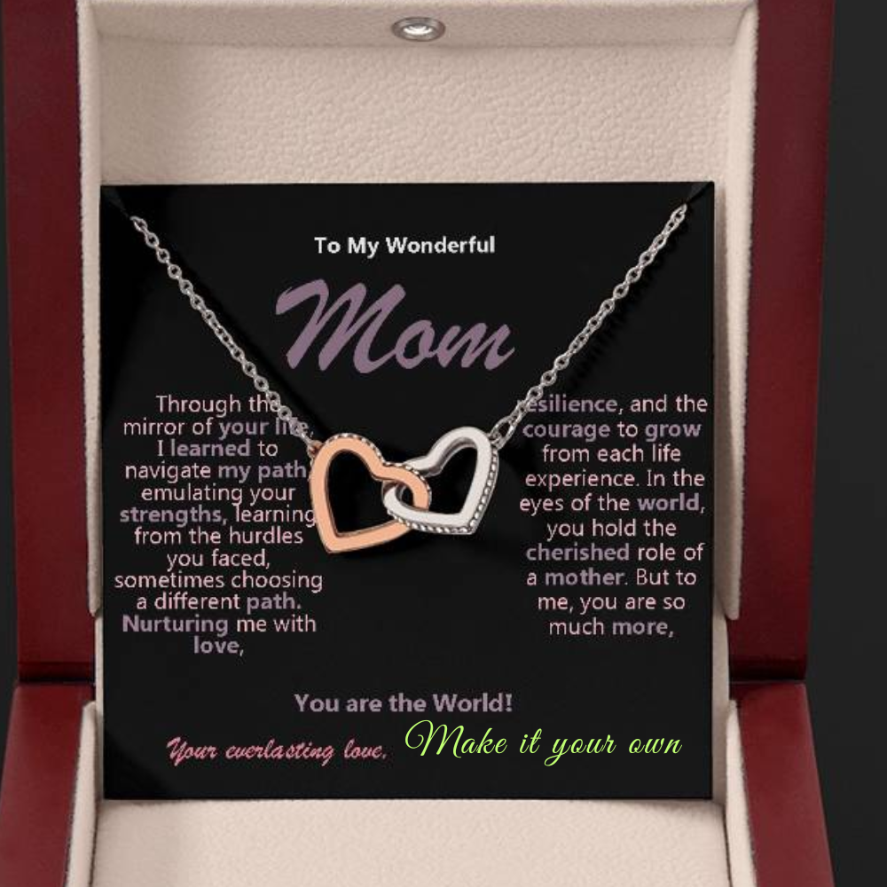 Personalized Interlocking Heart Necklace – Meaningful Jewelry Gift for Mom’s Birthday or Mother’s Day!