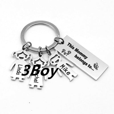 Stainless Steel Boy And Girl Keychain