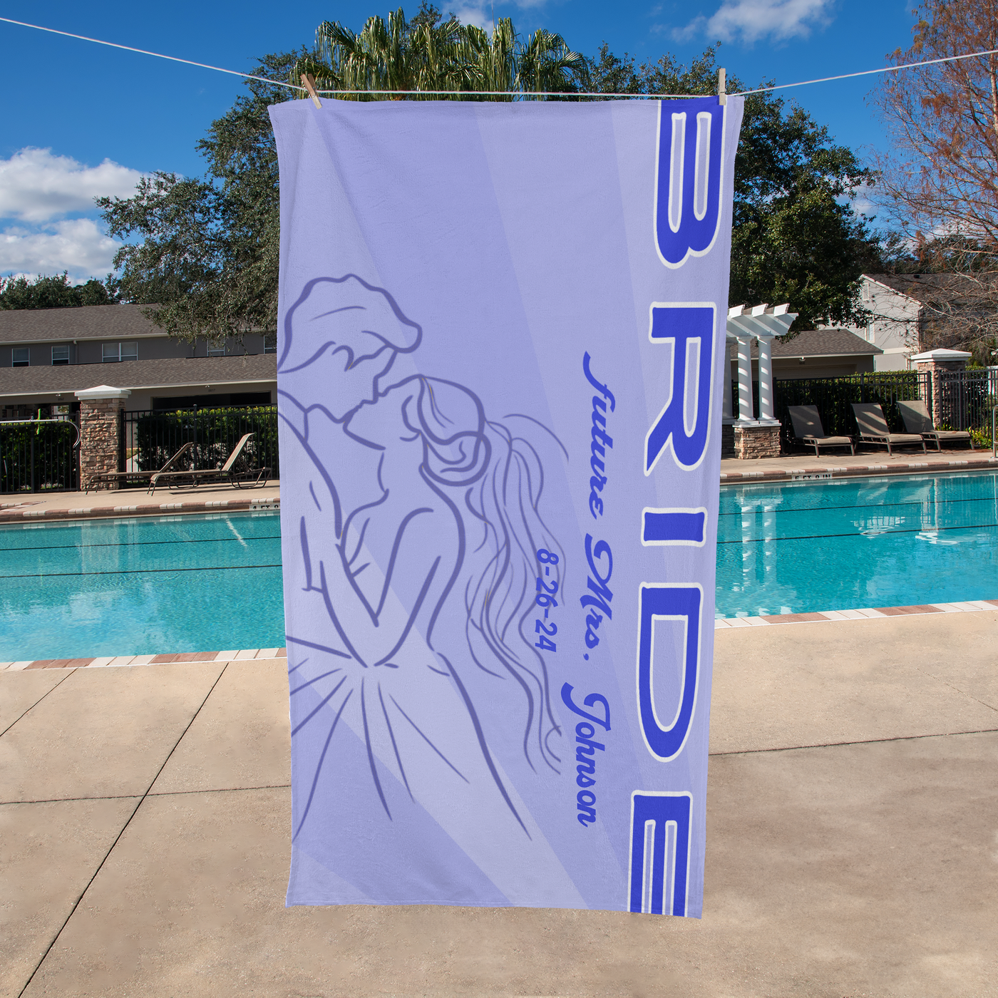 Personalized Bride Beach Towel – Perfect Bridal Shower or Bachelorette Gift for the Future Mrs!