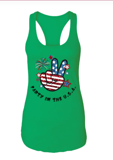 Celebrate Freedom 4th of July Tank Top – Lightweight, Festive Patriotic Print, Women's Summer Essential