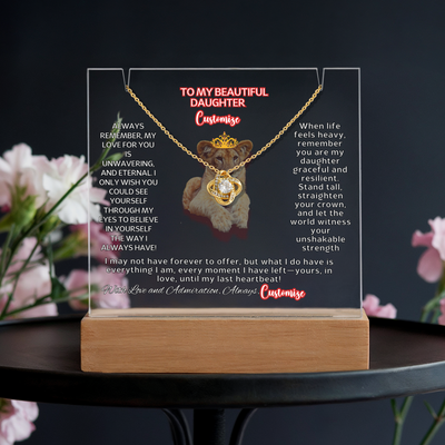 Keepsake Acrylic Bundle with Love Knot Necklace