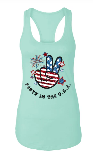 Celebrate Freedom 4th of July Tank Top – Lightweight, Festive Patriotic Print, Women's Summer Essential