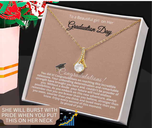 Alluring Beauty Necklace – Perfect Graduation Gift for Daughter, Celebrate Her College Milestone!