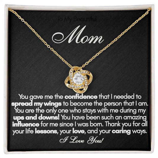 To My Beautiful Mom Necklace, Mothers Day Gift from Daughter, Mom Necklace, Mom Birthday Gift from Daughter, Mom Gift from Son