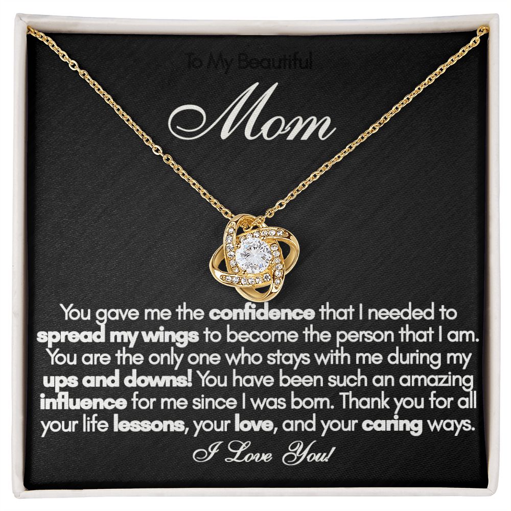 To My Beautiful Mom Necklace – Perfect Mother’s Day or Birthday Gift from Daughter or Son