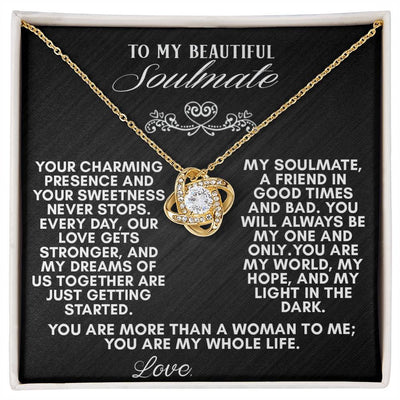 To My Soulmate Necklace – The Perfect Gift for Wife or Girlfriend, Ideal for Anniversaries or Special Moments!