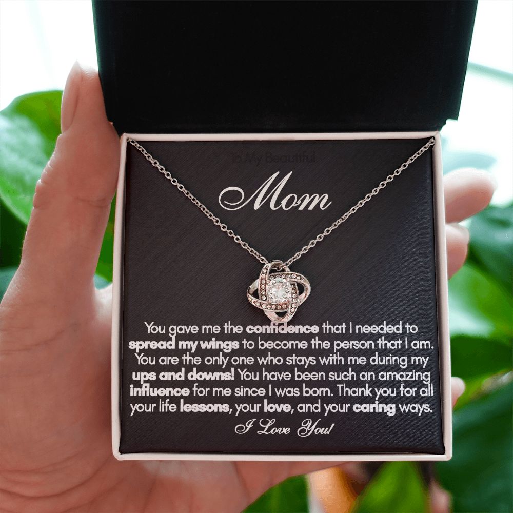 To My Beautiful Mom Necklace, Mothers Day Gift from Daughter, Mom Necklace, Mom Birthday Gift from Daughter, Mom Gift from Son