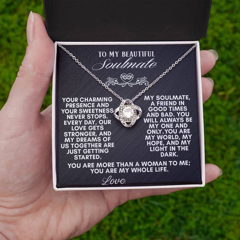 To My Soulmate Necklace – The Perfect Gift for Wife or Girlfriend, Ideal for Anniversaries or Special Moments!