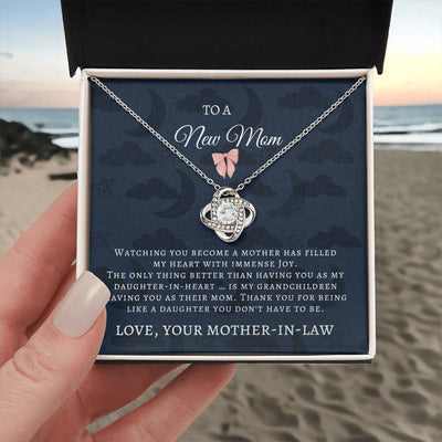 NEW MOM, LOVE KNOT GIFT, FOR DAUGHTER-IN-LAW, MOTHERS DAY GIFT, HEARTWARMING GIFT, WITH MESSAGE CARD,SENTIMENTAL GIFT, UNIQUE GIFT 4-14-23