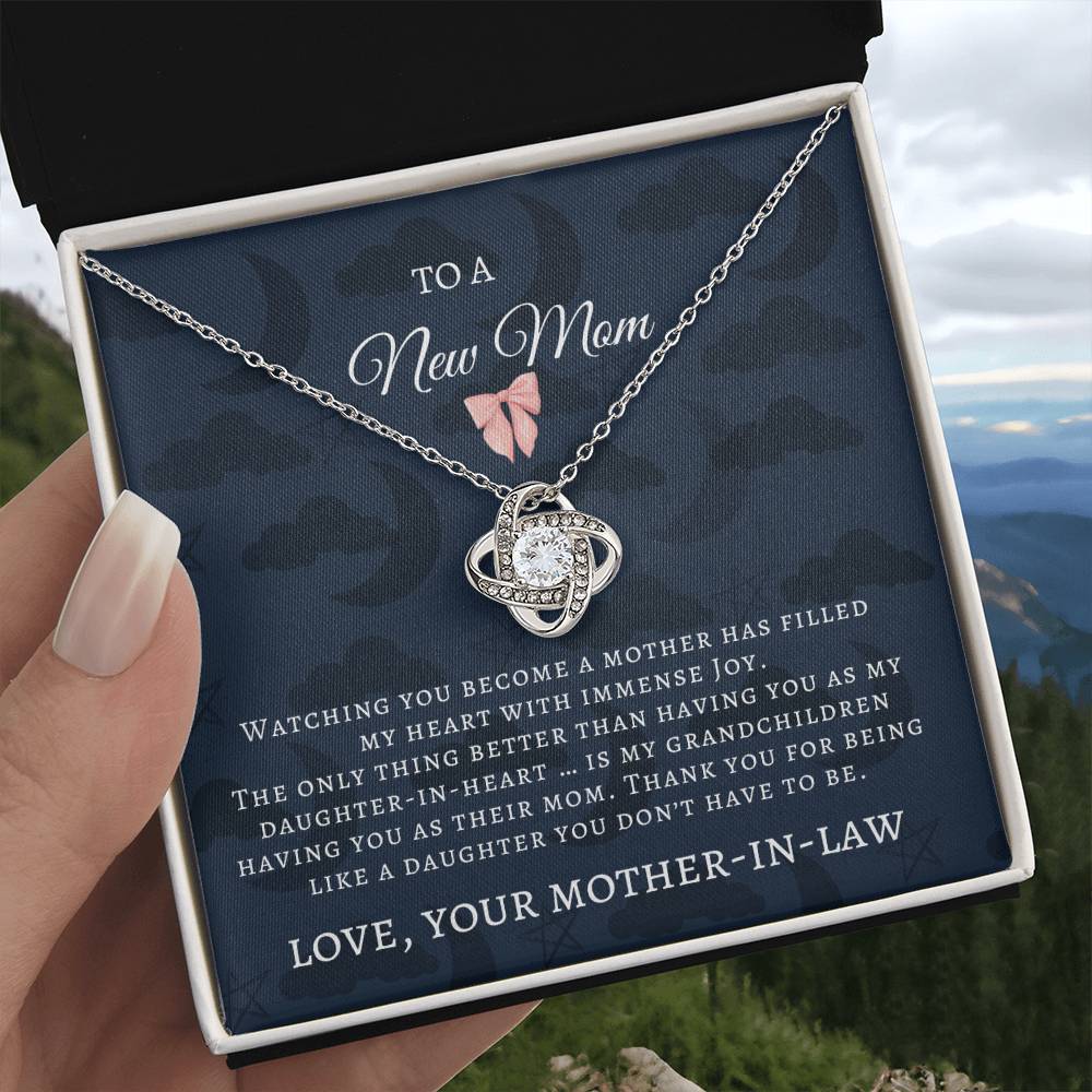 NEW MOM, LOVE KNOT GIFT, FOR DAUGHTER-IN-LAW, MOTHERS DAY GIFT, HEARTWARMING GIFT, WITH MESSAGE CARD,SENTIMENTAL GIFT, UNIQUE GIFT 4-14-23