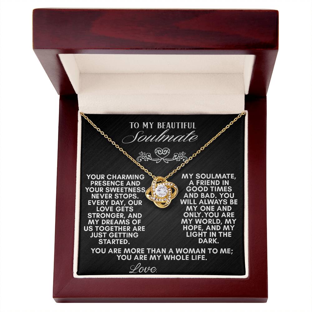 To My Soulmate Necklace – The Perfect Gift for Wife or Girlfriend, Ideal for Anniversaries or Special Moments!