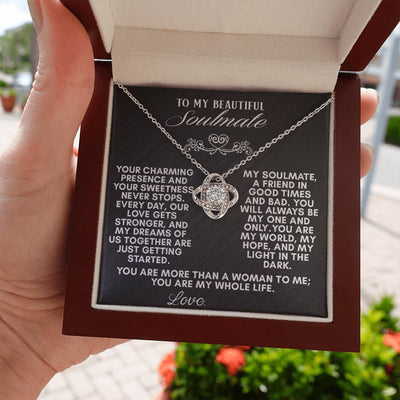 To My Soulmate Necklace – The Perfect Gift for Wife or Girlfriend, Ideal for Anniversaries or Special Moments!