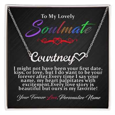 Personalized Signature Heart Necklace – Custom Name Jewelry, Perfect Gift for Soulmate or Wife!