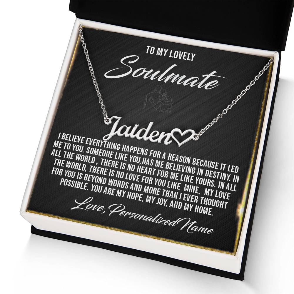 Soulmate Heart Name Necklace – Personalized Minimalist Gift for Valentine’s Day & Special Moments!