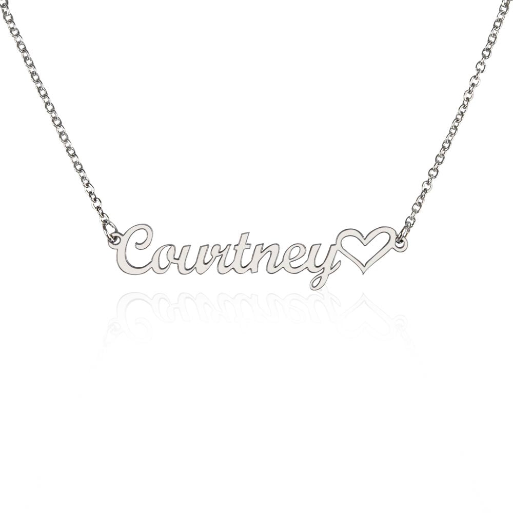 Personalized Signature Heart Necklace – Custom Name Jewelry, Perfect Gift for Soulmate or Wife!