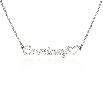 Personalized Signature Heart Necklace – Custom Name Jewelry, Perfect Gift for Soulmate or Wife!