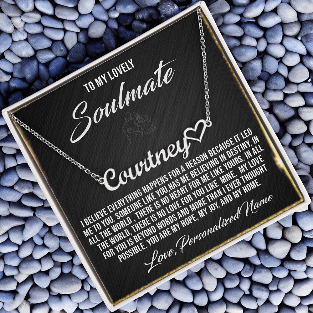 Soulmate Heart Name Necklace – Personalized Minimalist Gift for Valentine’s Day & Special Moments!