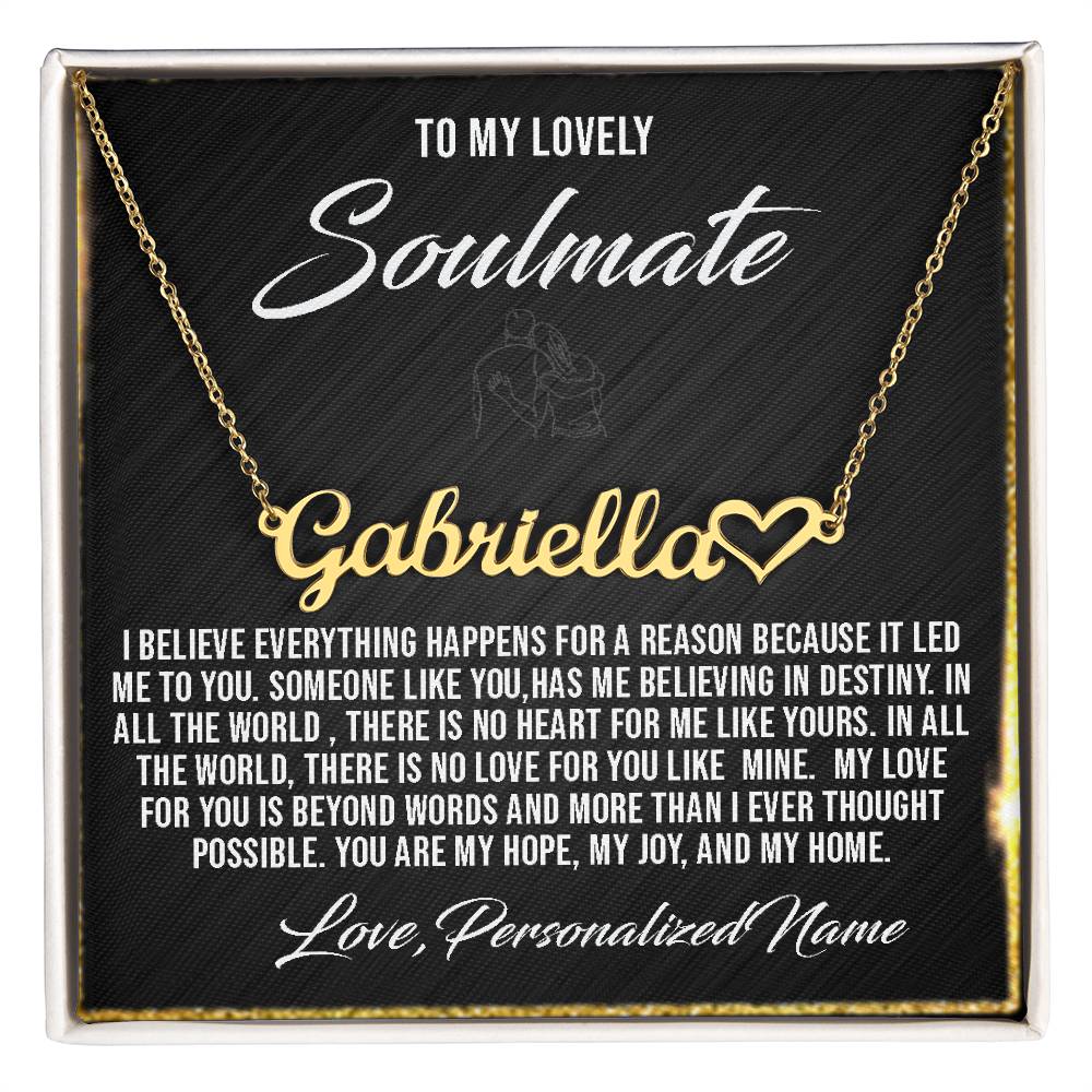 Soulmate Heart Name Necklace – Personalized Minimalist Gift for Valentine’s Day & Special Moments!