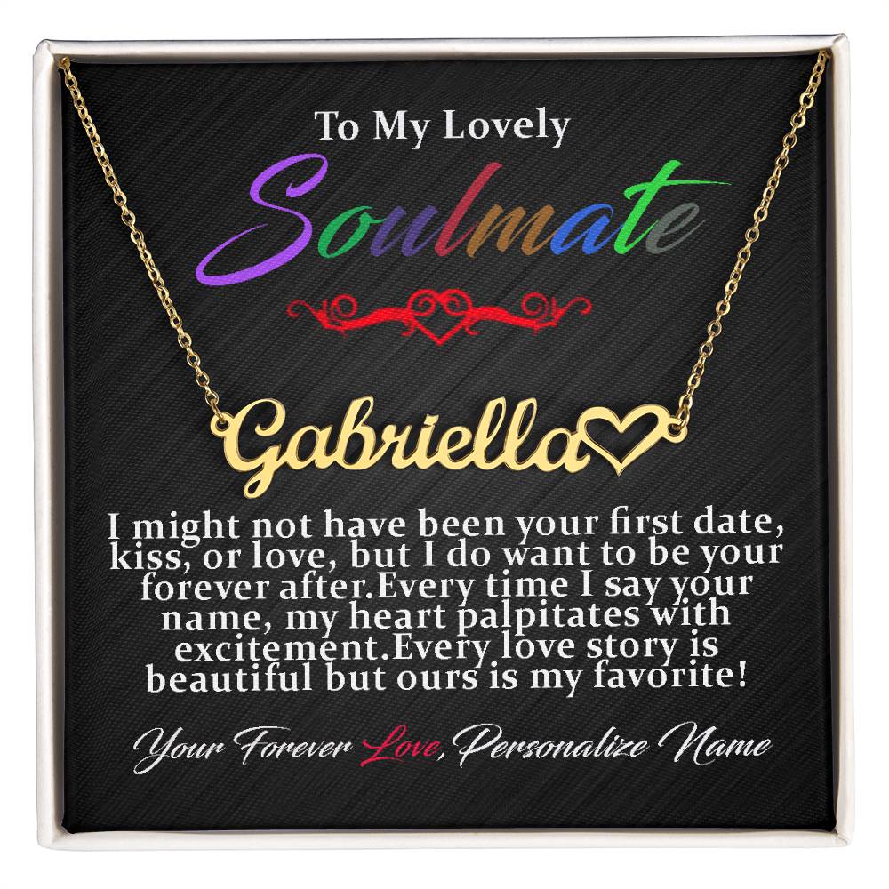 Personalized Signature Heart Necklace – Custom Name Jewelry, Perfect Gift for Soulmate or Wife!