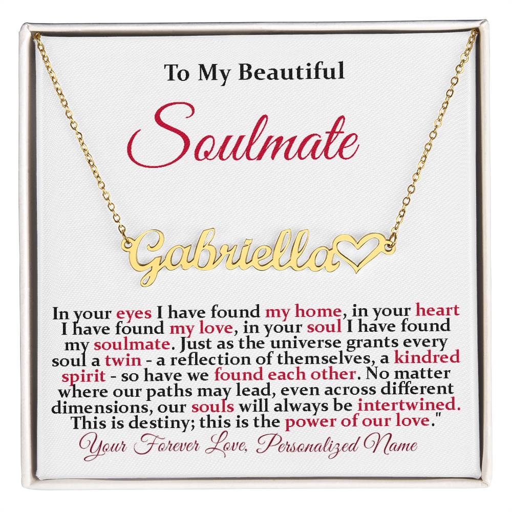 Custom Name Necklace with Heart – Personalized Jewelry & Message Card, Perfect for Valentine’s or Mother’s Day!