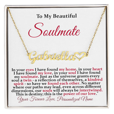 Custom Name Necklace with Heart – Personalized Jewelry & Message Card, Perfect for Valentine’s or Mother’s Day!