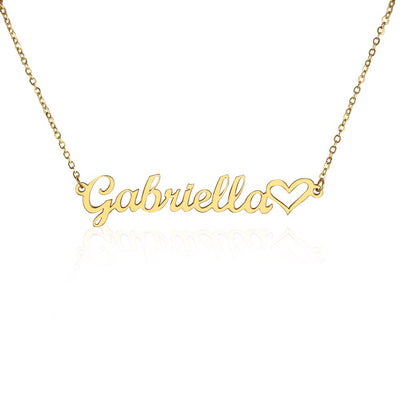 Custom Name Necklace with Heart – Personalized Jewelry & Message Card, Perfect for Valentine’s or Mother’s Day!