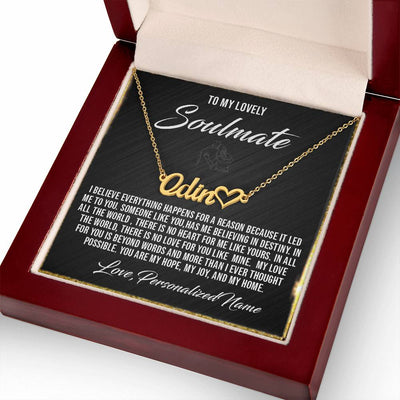 Soulmate Heart Name Necklace – Personalized Minimalist Gift for Valentine’s Day & Special Moments!