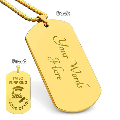 Personalized Graduation Keychain – Custom Dog Tag with Year & Cap, Perfect for Graduates!