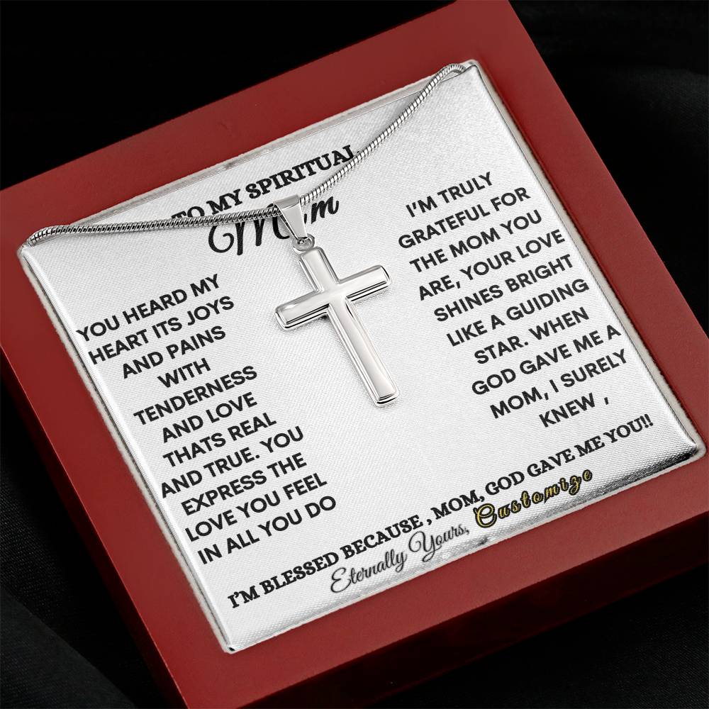 Stainless cross necklace, Gift for mom, Mothers day gift for mom, Mothers Birthday Gift, Mothers jewelry Gift. Gifts for mom.