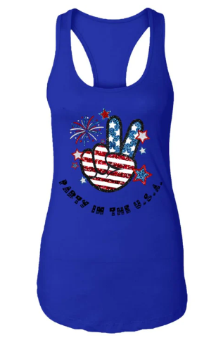 Celebrate Freedom 4th of July Tank Top – Lightweight, Festive Patriotic Print, Women's Summer Essential