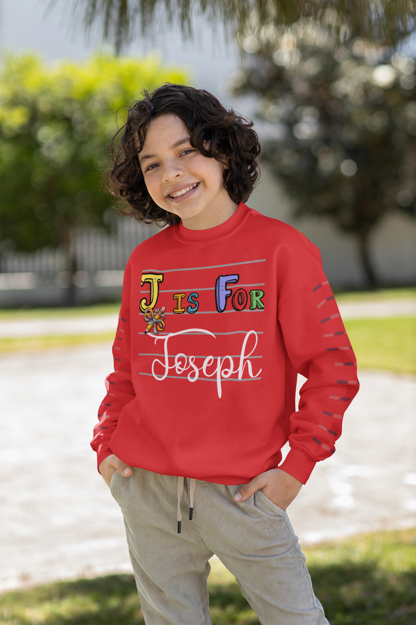 SF Custom School Sweatshirt – Personalized Youth Crewneck, Perfect First Day Back-to-School Gift for Boys & Girls!